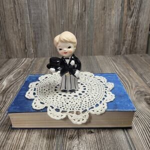 Vintage Bridegroom Figurine, Cake Topper